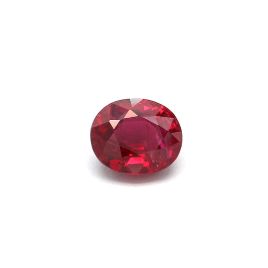 0.44ct Oval Ruby, H(b), Thailand - 4.75 x 3.96 x 2.60mm