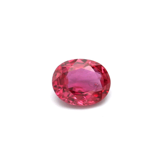 0.45ct Pinkish Red, Oval Ruby, Heated, Thailand - 5.38 x 4.30 x 2.20mm