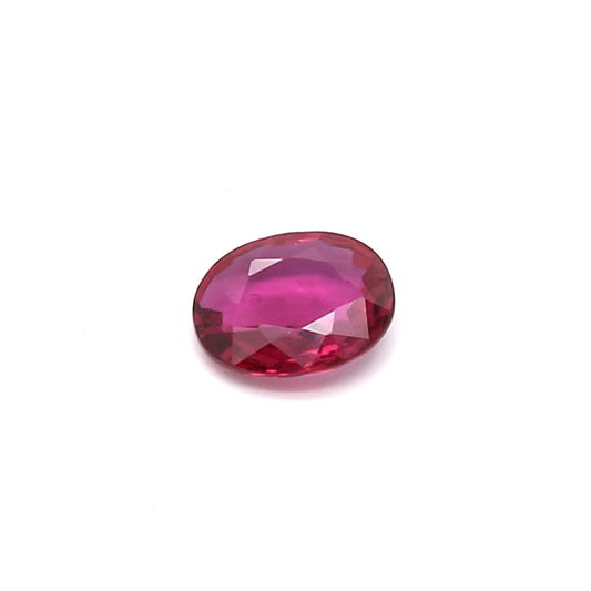 0.45ct Purplish Red, Oval Ruby, Heated, Thailand - 5.49 x 4.47 x 1.81mm