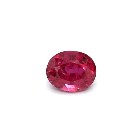 0.46ct Pinkish Red, Oval Ruby, H(b), Madagascar - 4.85 x 4.00 x 2.88mm