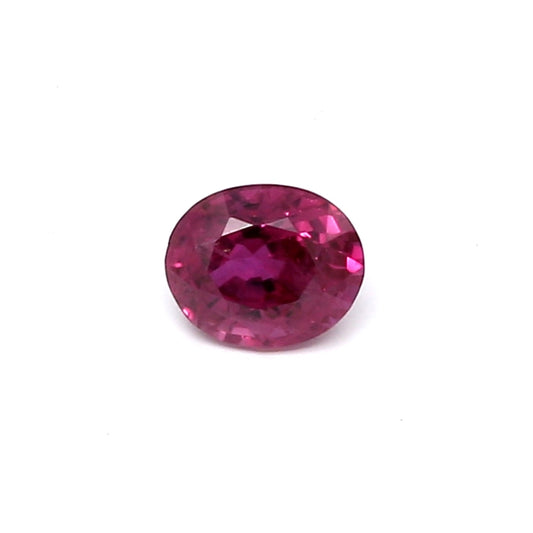 0.46ct Purplish Red, Oval Ruby, H(b), Madagascar - 4.97 x 4.07 x 2.88mm