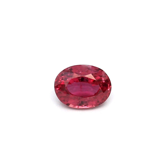 0.47ct Pinkish Red, Oval Ruby, Heated, Thailand - 5.00 x 3.81 x 3.63mm