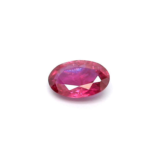 0.48ct Purplish Red, Oval Ruby, Heated, Thailand - 6.02 x 4.06 x 2.06mm