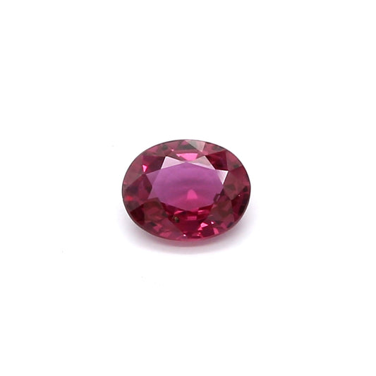 0.48ct Purplish Red, Oval Ruby, Heated, Thailand - 5.45 x 4.42 x 2.24mm