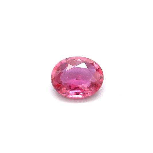 0.48ct Orangy Pink, Oval Sapphire, Heated, Thailand - 5.48 x 4.44 x 2.09mm