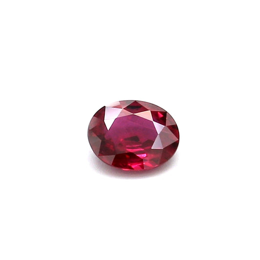 0.48ct Oval Ruby, Heated, Thailand - 5.36 x 4.26 x 2.26mm