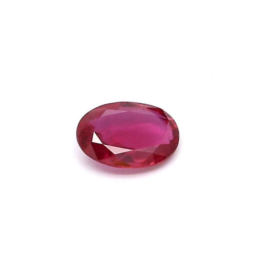 0.48ct Pinkish Red, Oval Ruby, Heated, Thailand - 6.04 x 4.26 x 2.01mm