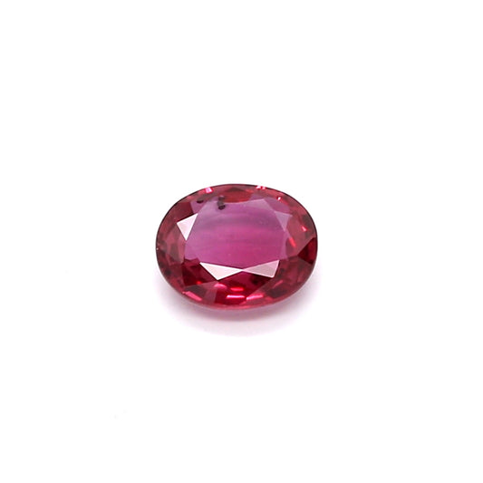 0.49ct Purplish Red, Oval Ruby, Heated, Thailand - 5.33 x 4.50 x 2.01mm