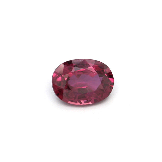 0.50ct Purplish Red, Oval Ruby, Heated, Thailand - 5.50 x 4.06 x 2.56mm