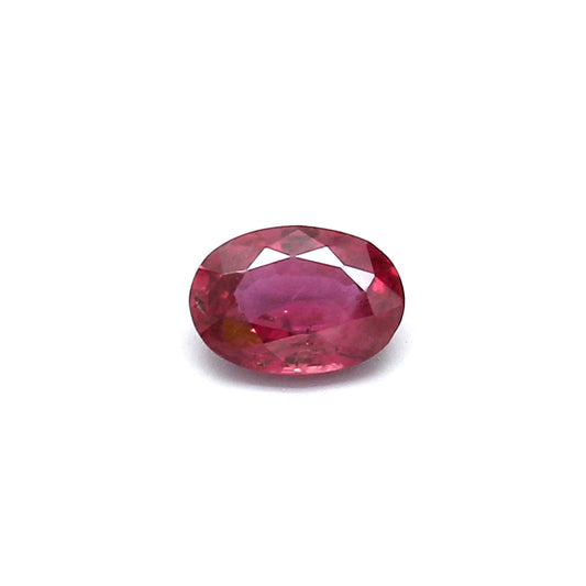 0.51ct Purplish Red, Oval Ruby, Heated, Thailand - 5.84 x 4.10 x 2.42mm