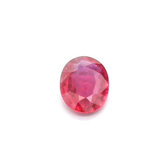 0.51ct Purplish Red, Oval Ruby, Heated, Thailand - 5.56 x 4.48 x 2.14mm