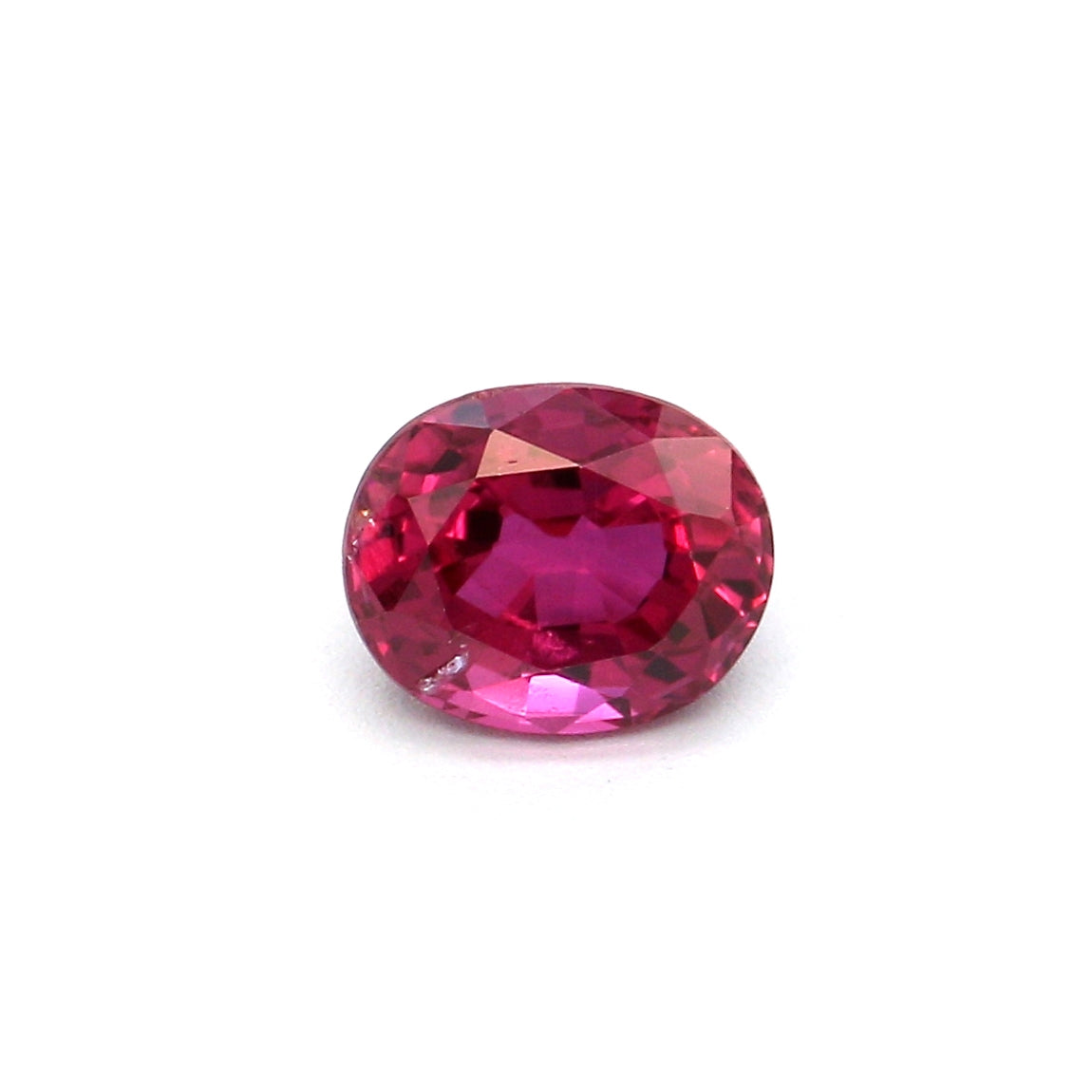 0.51ct Pinkish Red, Oval Ruby, Heated, Thailand - 5.00 x 4.11 x 2.87mm