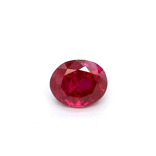 0.51ct Oval Ruby, Heated, Thailand - 4.93 x 4.04 x 3.02mm