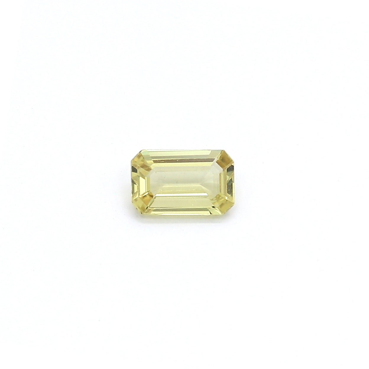 0.53ct Greenish Yellow, Octagon Sapphire, No Heat, Madagascar - 6.14 x 3.91 x 2.08mm