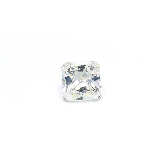 0.54ct White, Radiant Sapphire, No Heat, Sri Lanka - 4.74 x 4.70 x 2.76mm