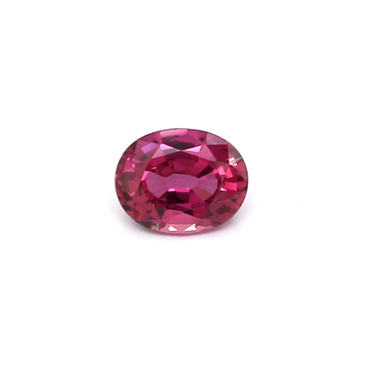 0.55ct Pinkish Red, Oval Ruby, Heated, Thailand - 5.48 x 4.33 x 2.68mm