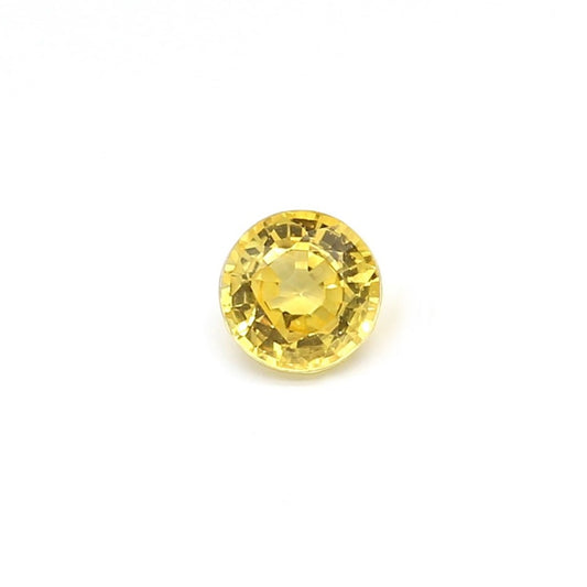 0.56ct Yellow Round Sapphire, Heated, Sri Lanka - 4.80 - 4.83 x 2.88mm