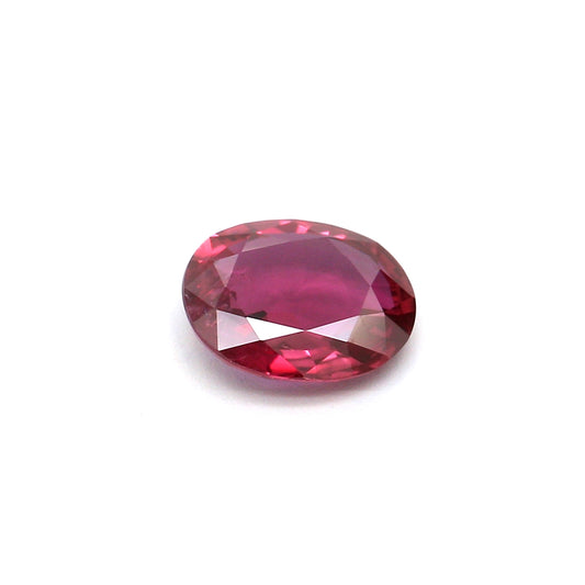 0.58ct Purplish Red, Oval Ruby, Heated, Thailand - 6.00 x 4.89 x 2.07mm