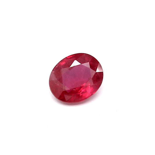 0.58ct Oval Ruby, H(b), Thailand - 5.76 x 4.82 x 2.53mm