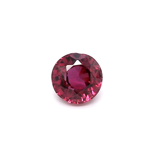 0.59ct Purplish Red, Round Ruby, Heated, Thailand - 4.64 - 4.68 x 3.19mm