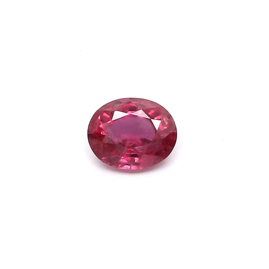 0.59ct Purplish Pink, Oval Sapphire, Heated, Thailand - 5.56 x 4.50 x 2.75mm