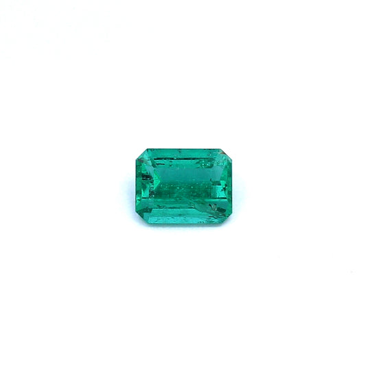 0.62ct Bluish Green, Octagon Emerald, Minor Oil, Zambia - 5.80 x 4.50 x 3.13mm