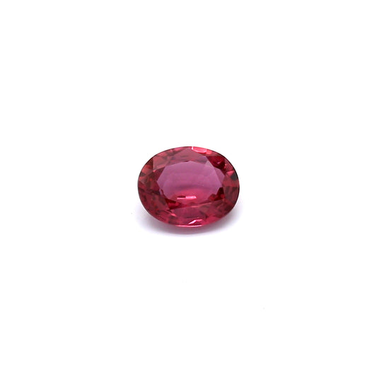 0.62ct Purplish Red, Oval Ruby, Heated, Thailand - 5.94 x 4.80 x 2.45mm