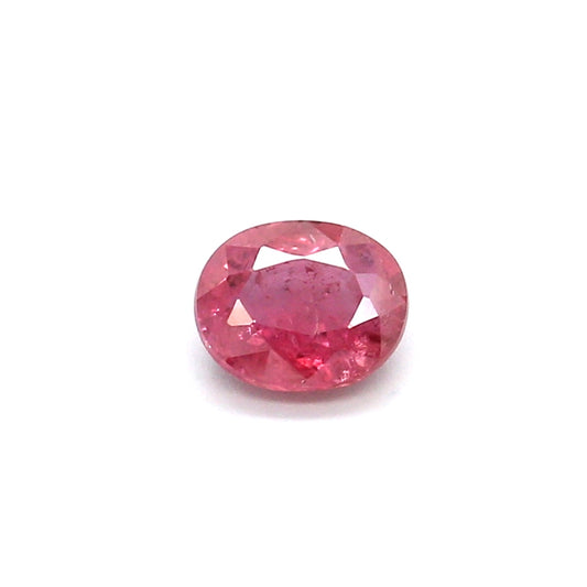 0.63ct Orangy Pink, Oval Sapphire, Heated, Thailand - 5.51 x 4.51 x 2.55mm