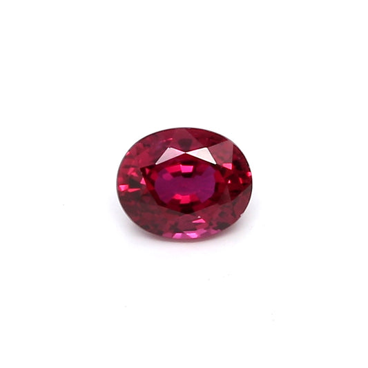 0.66ct Oval Ruby, Heated, Thailand - 5.54 x 4.53 x 3.01mm