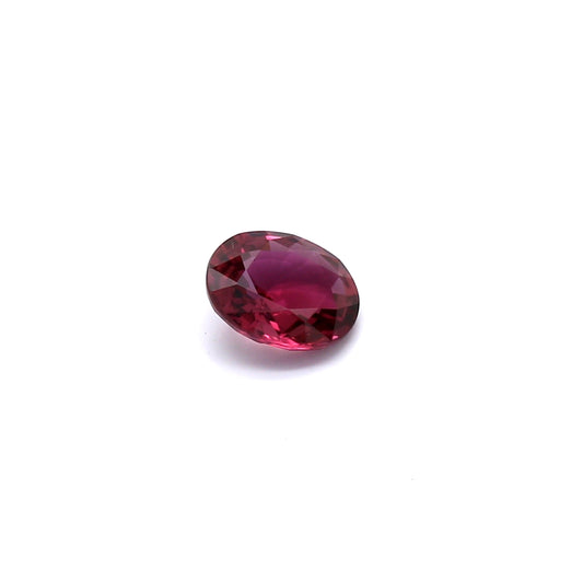 0.68ct Purplish Red, Oval Ruby, Heated, Thailand - 6.02 x 5.01 x 2.55mm