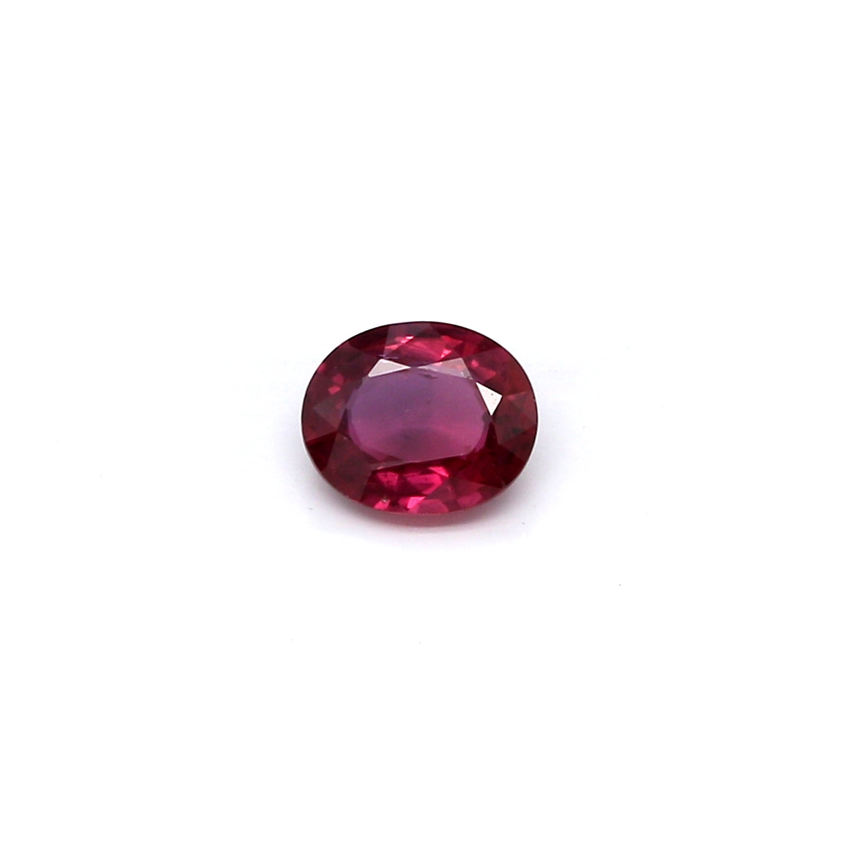 0.68ct Purplish Red, Oval Ruby, H(b), Thailand - 6.01 x 5.01 x 2.49mm