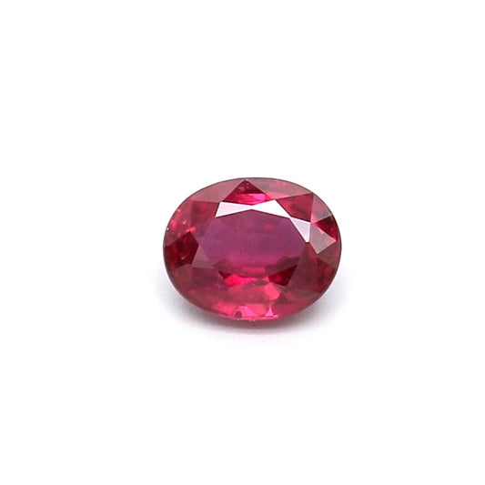 0.69ct Oval Ruby, Heated, Thailand - 5.53 x 4.45 x 2.99mm