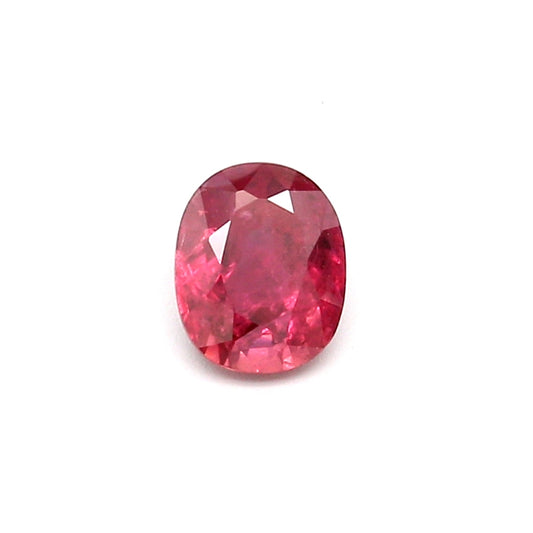 0.69ct Purplish Red, Oval Ruby, Heated, Thailand - 5.70 x 4.60 x 3.15mm