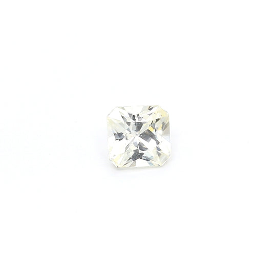 0.70ct Near Colorless, Radiant Sapphire, No Heat, Sri Lanka - 5.03 x 4.92 x 3.28mm