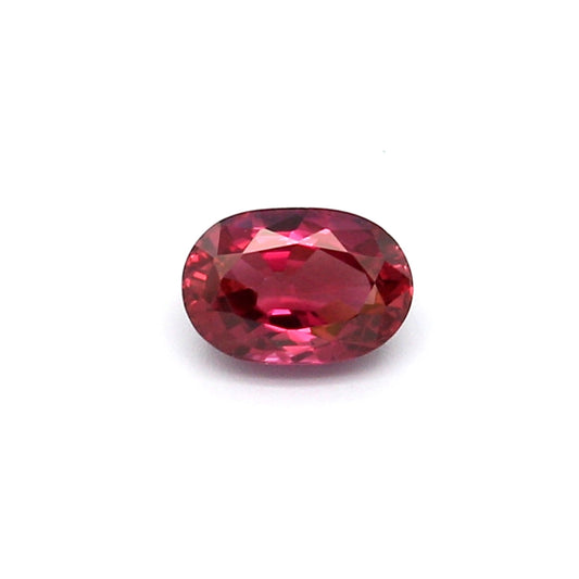 0.70ct Purplish Red, Oval Ruby, Heated, Thailand - 6.03 x 4.08 x 2.93mm