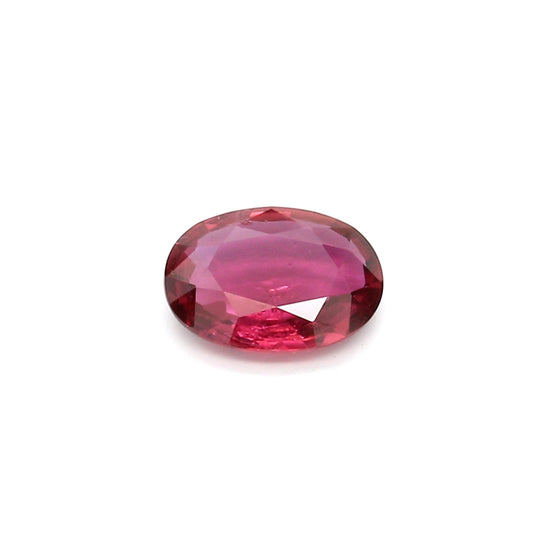 0.72ct Purplish Red, Oval Ruby, Heated, Thailand - 6.90 x 5.03 x 2.07mm