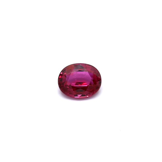 0.72ct Pinkish Red, Oval Ruby, Heated, Thailand - 5.90 x 4.77 x 2.76mm