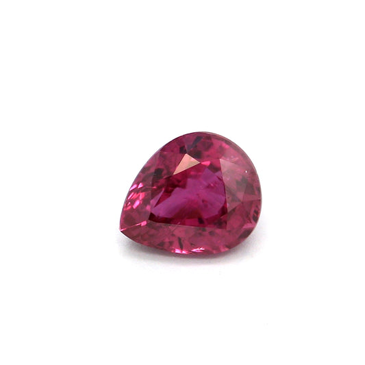 0.72ct Purplish Red, Pear Shape Ruby, Heated, Thailand - 5.81 x 4.84 x 3.23mm