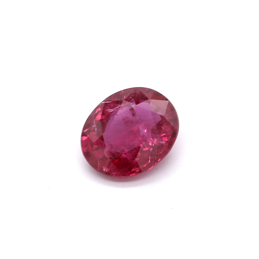 0.73ct Pinkish Red, Oval Ruby, Heated, Thailand - 6.01 x 4.99 x 2.71mm