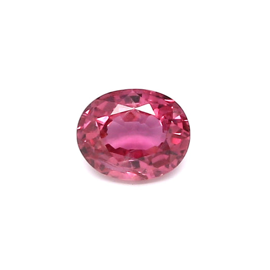 0.74ct Orangy Pink, Oval Sapphire, H(a), Thailand - 5.96 x 4.78 x 2.93mm