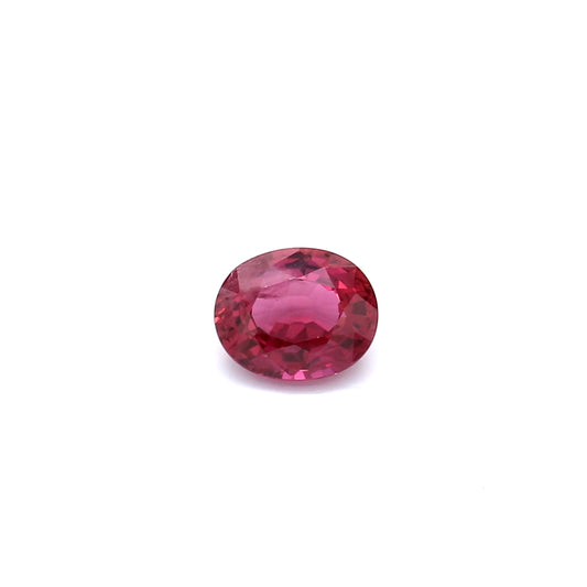 0.75ct Purplish Red, Oval Ruby, H(a), Thailand - 5.89 x 4.79 x 2.96mm