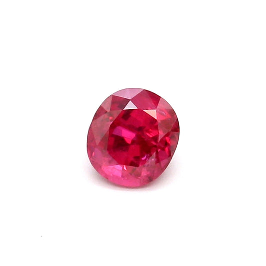 0.75ct Oval Ruby, Heated, Thailand - 5.25 x 4.73 x 3.57mm