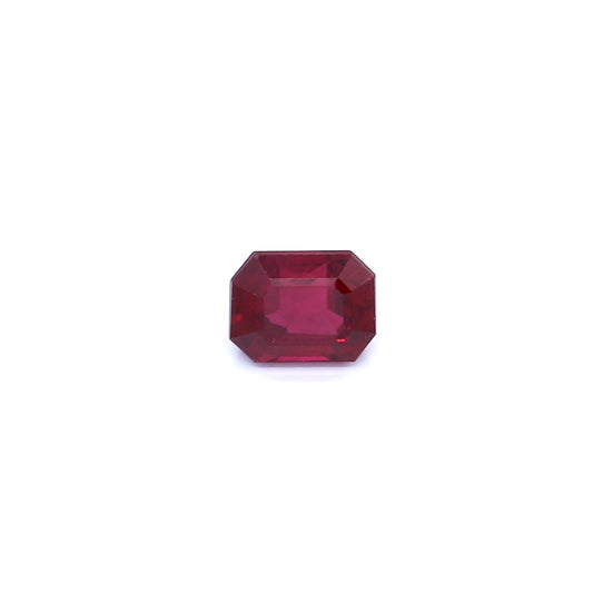 0.76ct Octagon Ruby, H(b), Thailand - 5.27 x 4.09 x 3.32mm