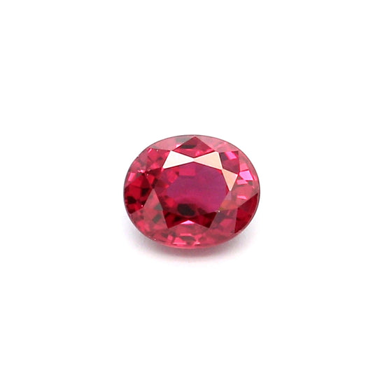 0.76ct Oval Ruby, Heated, Thailand - 5.52 x 4.59 x 3.22mm