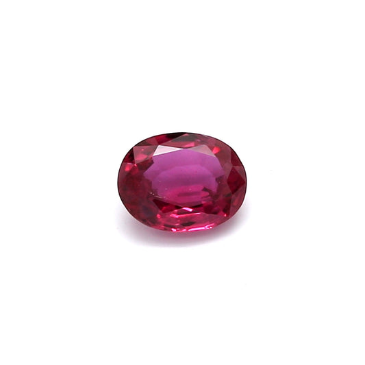 0.77ct Purplish Red, Oval Ruby, Heated, Thailand - 6.27 x 4.95 x 2.69mm