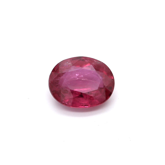 0.78ct Purplish Red, Oval Ruby, H(b), Thailand - 6.04 x 4.91 x 2.79mm