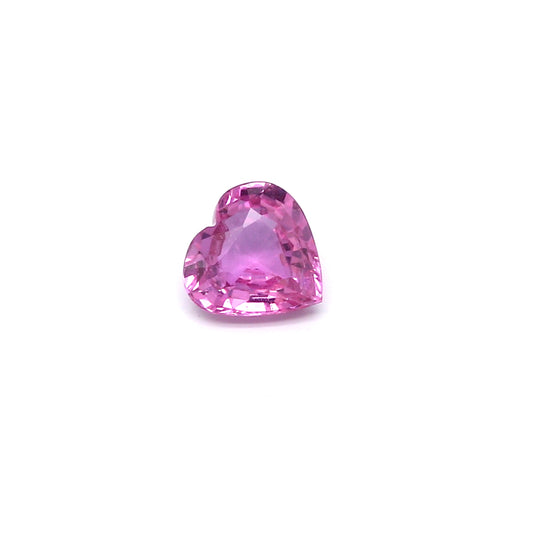 0.80ct Purplish Pink, Heart Shape Sapphire, Heated, Madagascar - 5.88 x 6.03 x 2.88mm