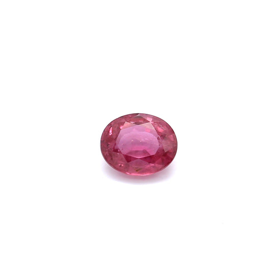 0.81ct Purplish Red, Oval Ruby, H(b), Thailand - 6.01 x 4.96 x 2.95mm