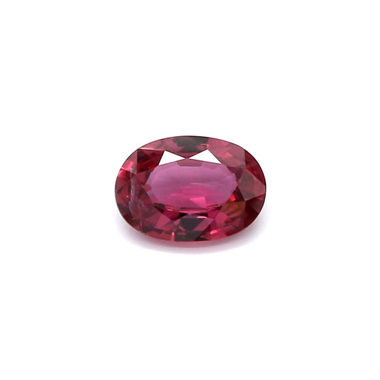 0.83ct Purplish Red, Oval Ruby, Heated, Thailand - 7.02 x 5.09 x 2.60mm