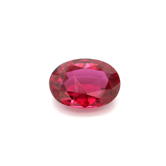 0.84ct Purplish Red, Oval Ruby, H(a), Madagascar - 6.68 x 4.90 x 2.67mm